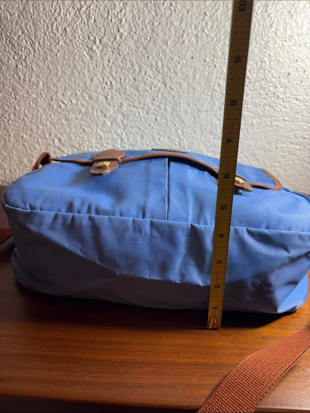 Longchamp La Pilage Blue Nylon Messenger Bag